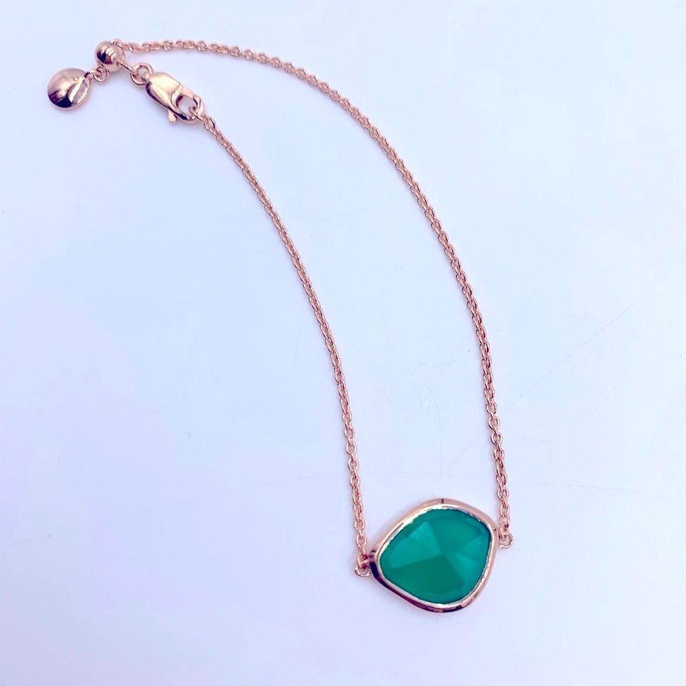 NEW MONICA VINADER Green Onyx Siren Nugget Bracelet Rose Gold SOLD OUT in stores